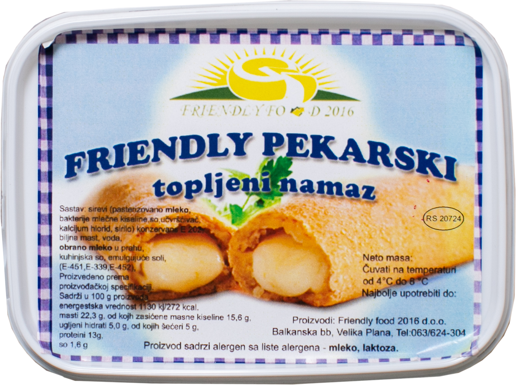Friendly pekarski topljeni namaz